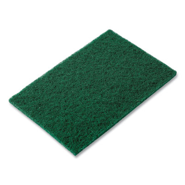 Medium-Duty Scouring Pad, 6 X 9, Green, 10 Pads/Pack, 6 Packs/Carton