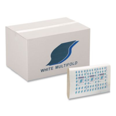 Single-Fold Paper Towels, 9 X 9.45, White, 334/Pack, 12 Packs/Carton