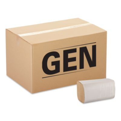 Single-Fold Paper Towels, 1-Ply, 9 x 9.25, Kraft, 334/Pack, 12 Packs/Carton