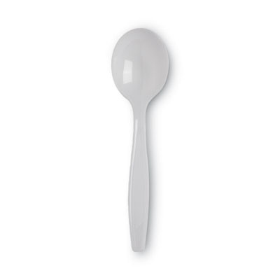 Plastic Cutlery, Heavyweight Soup Spoon, White, 100/Box