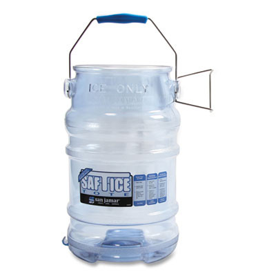 Saf-T-Ice Tote, 6 Gal, Transparent Blue