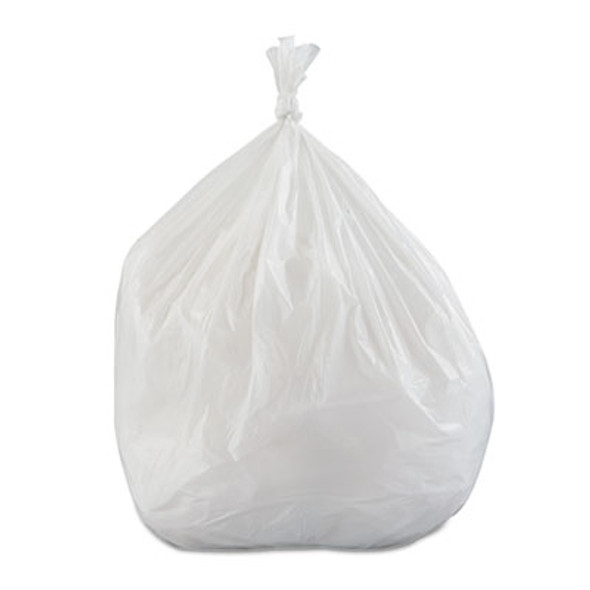 Low-Density Commercial Can Liners, 30 Gal, 0.7 Mil, 30" x 36", White, Interleaved Roll, 25 Bags/Roll, 8 Rolls/Carton