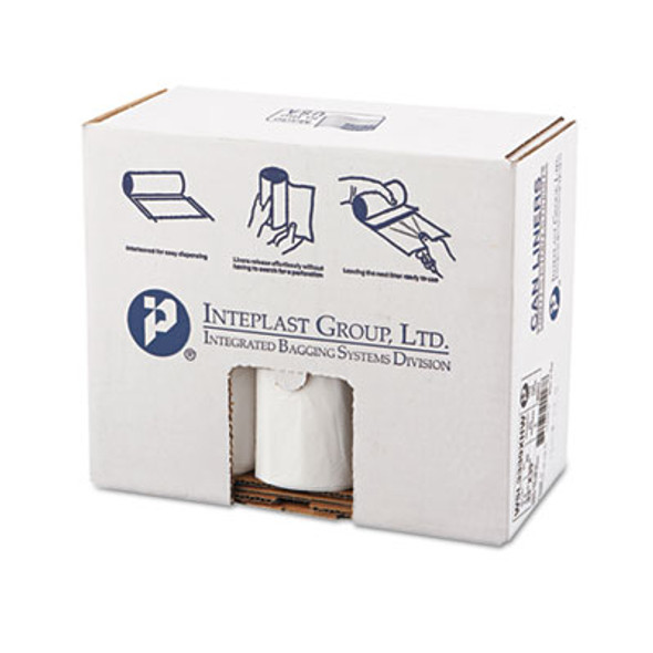 Low-Density Commercial Can Liners, 33 Gal, 0.8 Mil, 33" x 39", White, Interleaved Roll, 25 Bags/Roll, 6 Rolls/Carton