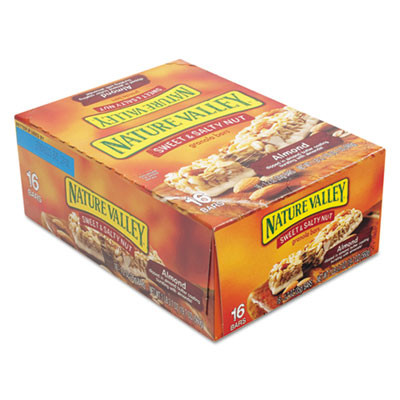 Granola Bars, Sweet And Salty Nut Almond Cereal, 1.2 Oz Bar, 16/Box