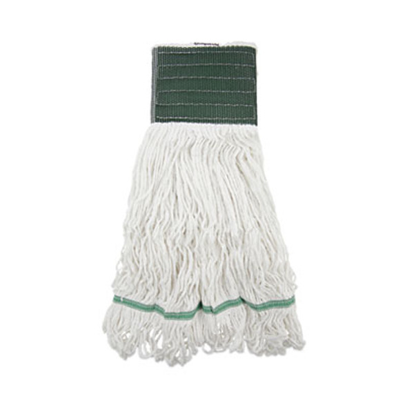 Saddleback Loop End Rayon Mop Head, Rayon, Medium, 14 Oz, White, Dozen