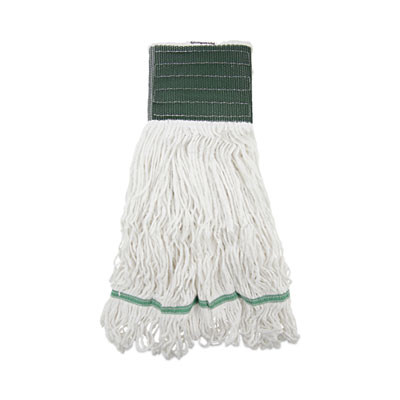 Saddleback Loop End Rayon Mop Head, Rayon, Medium, 14 Oz, White, Dozen