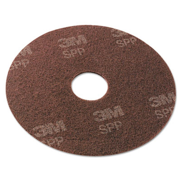 Surface Preparation Pad, 13" Diameter, Maroon, 10/Carton