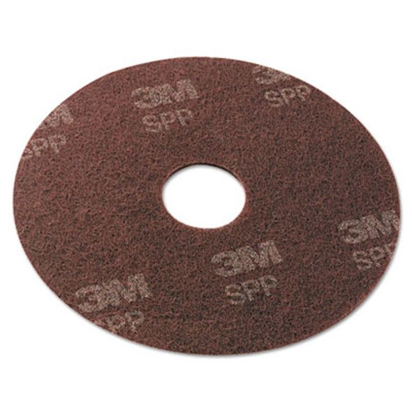 Surface Preparation Pad, 17" Diameter, Maroon, 10/Carton