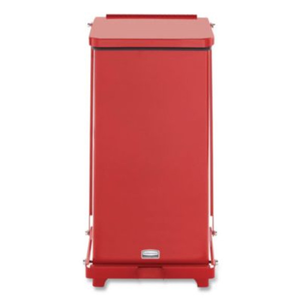 Defenders Heavy-Duty Steel Step Can, 6.5 Gal, Steel, Red
