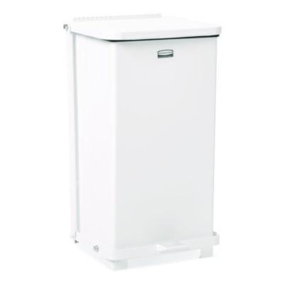 Defenders Heavy-Duty Steel Step Can, 6.5 Gal, Steel, White