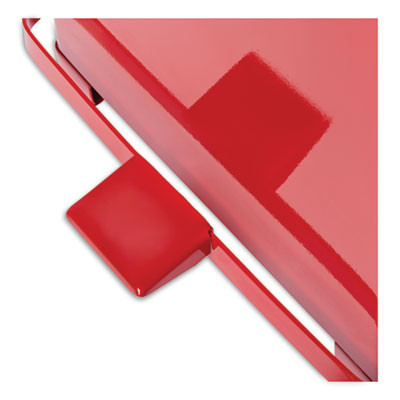 Defenders Heavy-Duty Steel Step Can, 4 Gal, Steel, Red