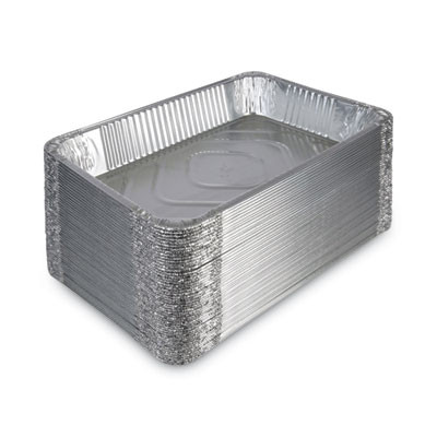 Aluminum Steam Table Pans, Full-Size Deep, 620 Gauge, 3.19" Deep, 12.81 x 20.75, 50/Carton