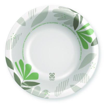 Pathways Heavyweight Paper Bowls, 20 Oz, Green/Burgundy, 500/Carton