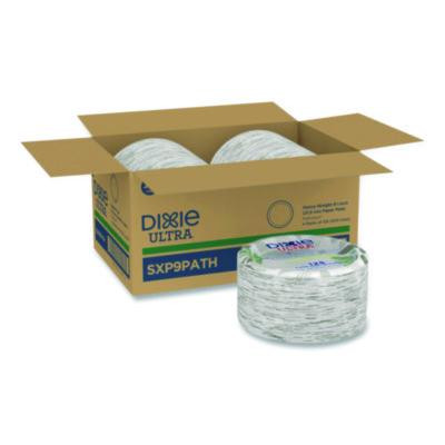 Pathways Soak Proof Shield Heavyweight Paper Plates, Wisesize, 8.5" Dia, Green/Burgundy, 500/Carton