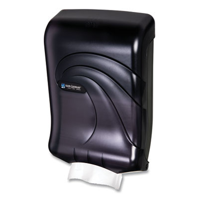 Large Capacity Ultrafold Multifold/C-Fold Towel Dispenser, Oceans, 11.75 x 6.25 x 18, Transparent Black Pearl