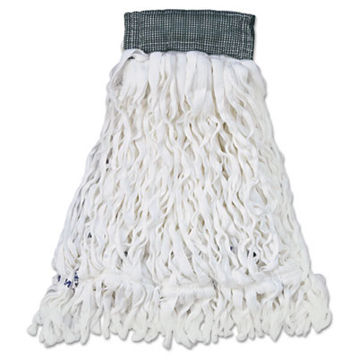Clean Room Maintenance Mop Head, Rayon, Loop-End, Medium, White, 12/Carton