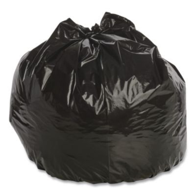 Total Recycled Content Plastic Trash Bags, 33 Gal, 1.5 Mil, 33" x 40", Black/Brown, 100/Carton
