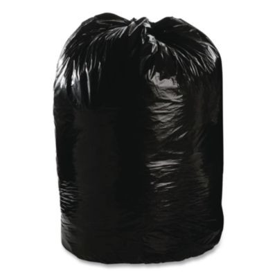 Total Recycled Content Plastic Trash Bags, 60 Gal, 1.5 Mil, 36" x 58", Black/Brown, 100/Carton