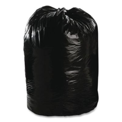 Total Recycled Content Plastic Trash Bags, 60 Gal, 1.5 Mil, 38" x 60", Black/Brown, 100/Carton