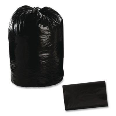 Total Recycled Content Plastic Trash Bags, 60 Gal, 1.5 Mil, 38" x 60", Black/Brown, 100/Carton