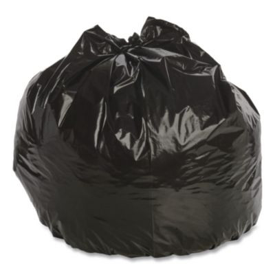 Total Recycled Content Plastic Trash Bags, 45 Gal, 1.5 Mil, 40" x 48", Black/Brown, 100/Carton