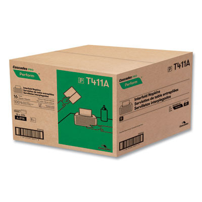 Perform Interfold Napkins, 1-Ply, 12.63 x 8.5, Natural, 376/Pack, 16 Packs/Carton
