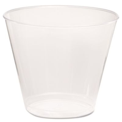 Comet Plastic Tumbler, Squat, 5 Oz, Clear, 50/Pack, 20 Packs/Carton