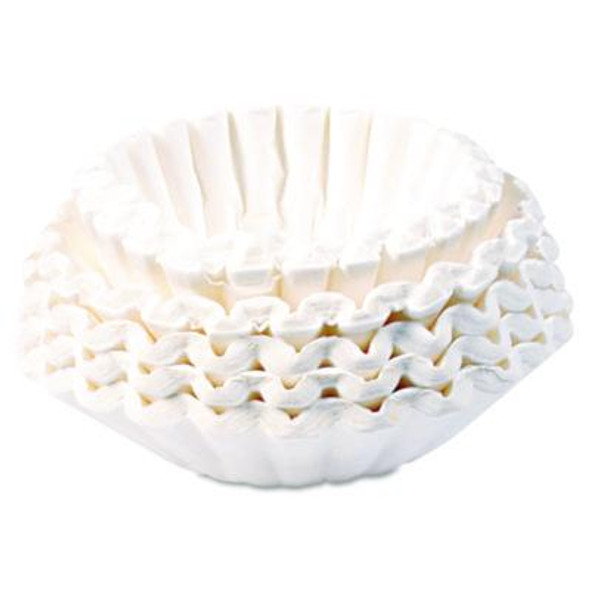 Coffee/Tea Brewer Dual Purpose Filters, 1.5 Gal Urn Style, Flat Bottom, 50/Cluster, 10 Clusters/Carton
