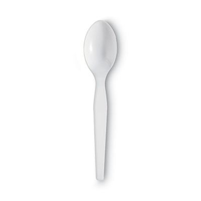 Plastic Cutlery, Heavyweight Spoon, White, 100/Box