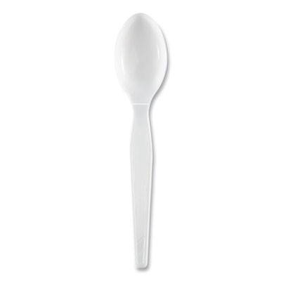 Plastic Cutlery, Heavyweight Spoon, White, 1,000/Carton