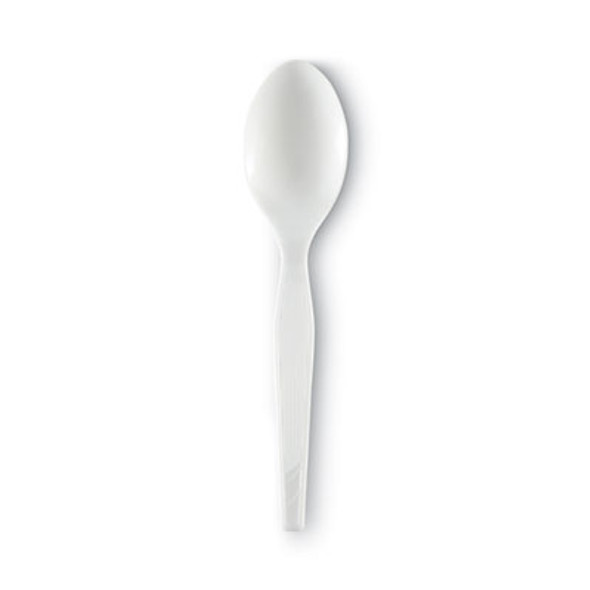 Plastic Cutlery, Heavy Mediumweight Spoon, White, 1,000/Carton
