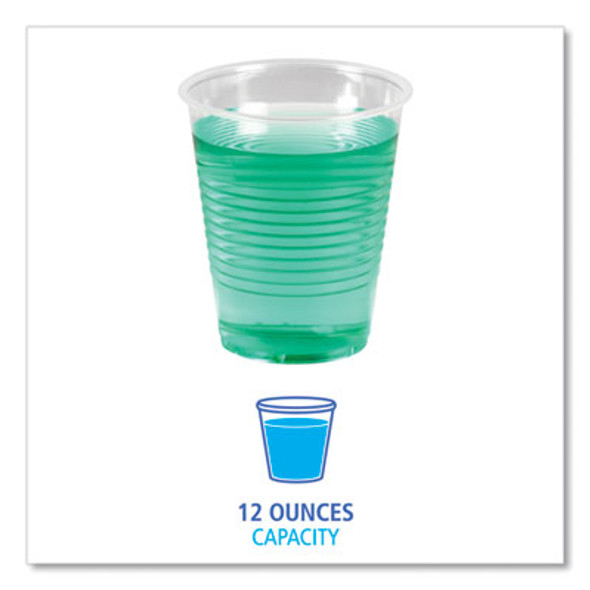 Translucent Plastic Cold Cups, 12 Oz, 50/Pack