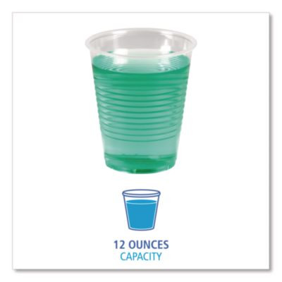 Translucent Plastic Cold Cups, 12 Oz, 50/Pack