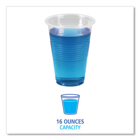 Translucent Plastic Cold Cups, 16 Oz, 50/Pack