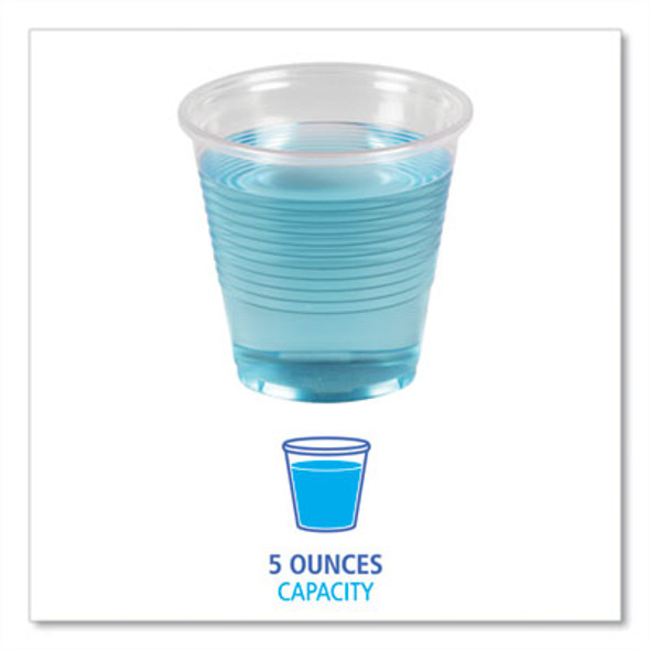 Translucent Plastic Cold Cups, 5 Oz, 100/Sleeve, 25 Sleeves/Carton