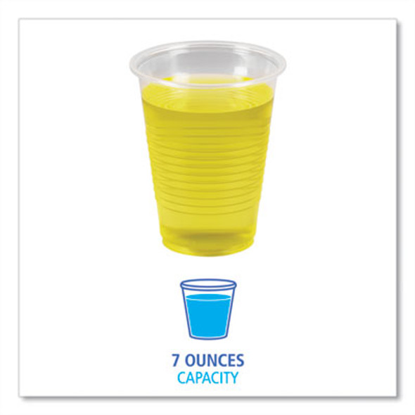 Translucent Plastic Cold Cups, 7 Oz, 100/Pack