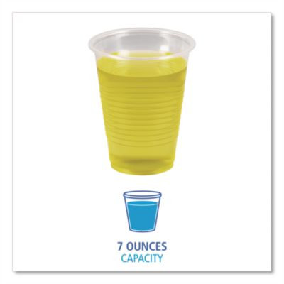Translucent Plastic Cold Cups, 7 Oz, 100/Pack