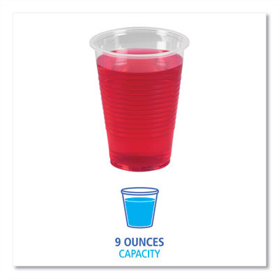 Translucent Plastic Cold Cups, 9 Oz, 100/Pack