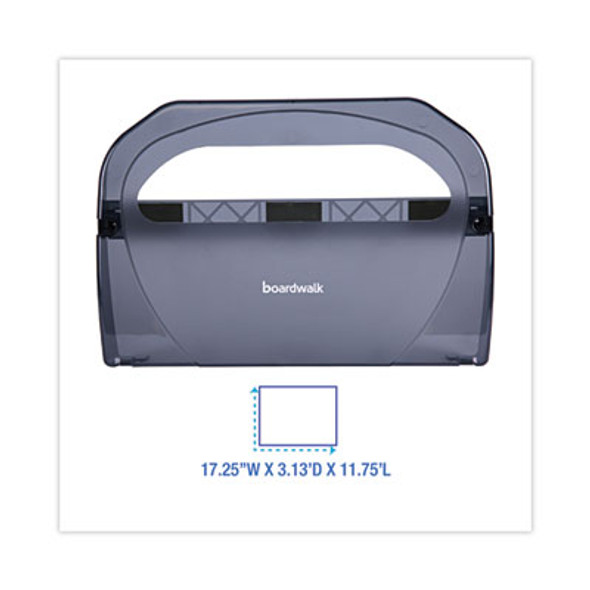 Toilet Seat Cover Dispenser, 17.25 x 3.13 x 11.75, Smoke