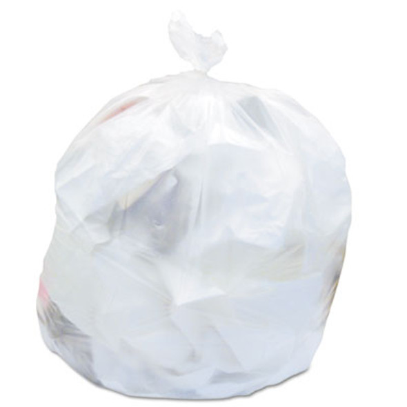 High-Density Waste Can Liners, 16 Gal, 6 Mic, 24" x 31", Natural, 50 Bags/Roll, 20 Rolls/Carton