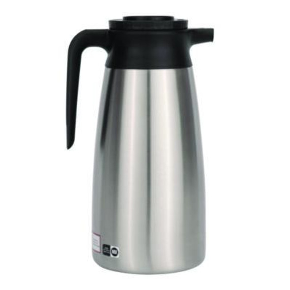 Thermal Vacuum Pitcher, 64 Oz, Stainless Steel/Black
