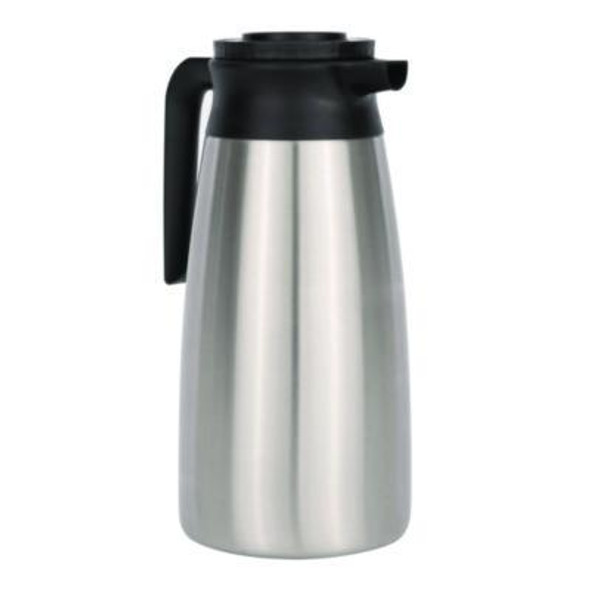 Thermal Vacuum Pitcher, 64 Oz, Stainless Steel/Black
