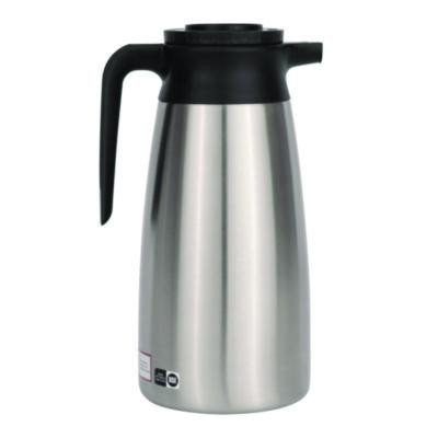 Thermal Vacuum Pitcher, 64 Oz, Stainless Steel/Black