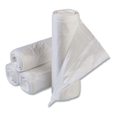 High-Density Commercial Can Liner Value Pack, 16 Gal, 7 Mic, 24" x 31", Clear, Interleaved Roll, 50 Bags/Roll, 20 Rolls/Ct