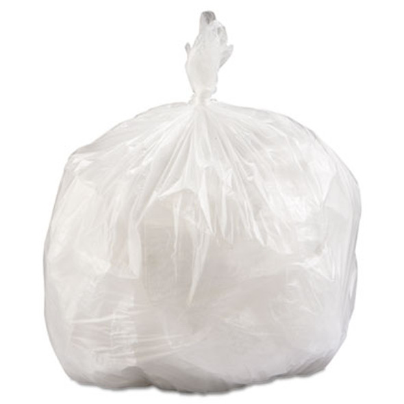 High-Density Commercial Can Liner Value Pack, 33 Gal, 14 Mic, 33" x 39", Clear, Interleaved Roll, 25 Bags/Roll, 10 Rolls/Ct