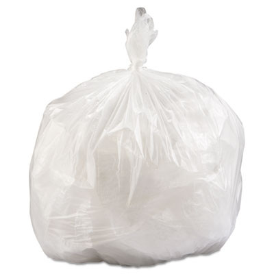 High-Density Commercial Can Liner Value Pack, 33 Gal, 14 Mic, 33" x 39", Clear, Interleaved Roll, 25 Bags/Roll, 10 Rolls/Ct
