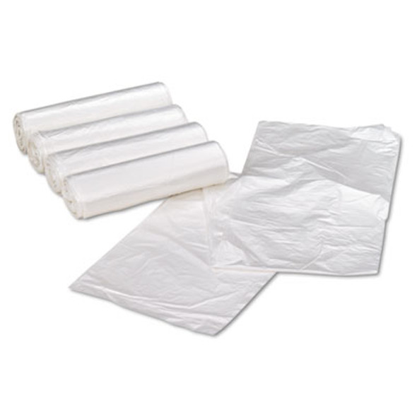 Can Liners, 33 Gal, 11 Mic, 33" x 40", Natural, 10 Bags/Roll, 10 Rolls/Carton