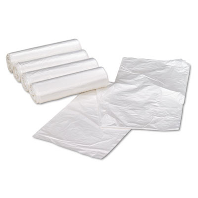 Can Liners, 33 Gal, 11 Mic, 33" x 40", Natural, 10 Bags/Roll, 10 Rolls/Carton