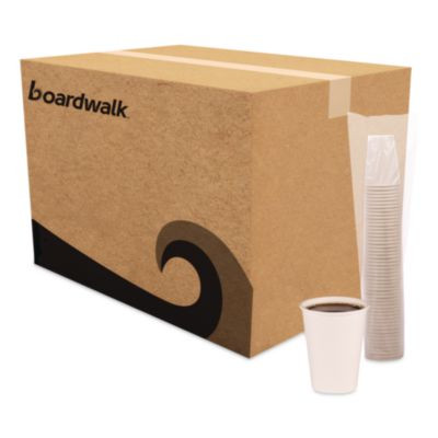Paper Hot Cups, 12 Oz, White, 50/Sleeve, 20 Sleeves/Carton