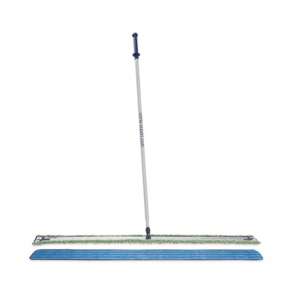 Supercourt Athletic Floor Care System, 60" Microfiber Head, 66" Silver/Blue Aluminum Handle